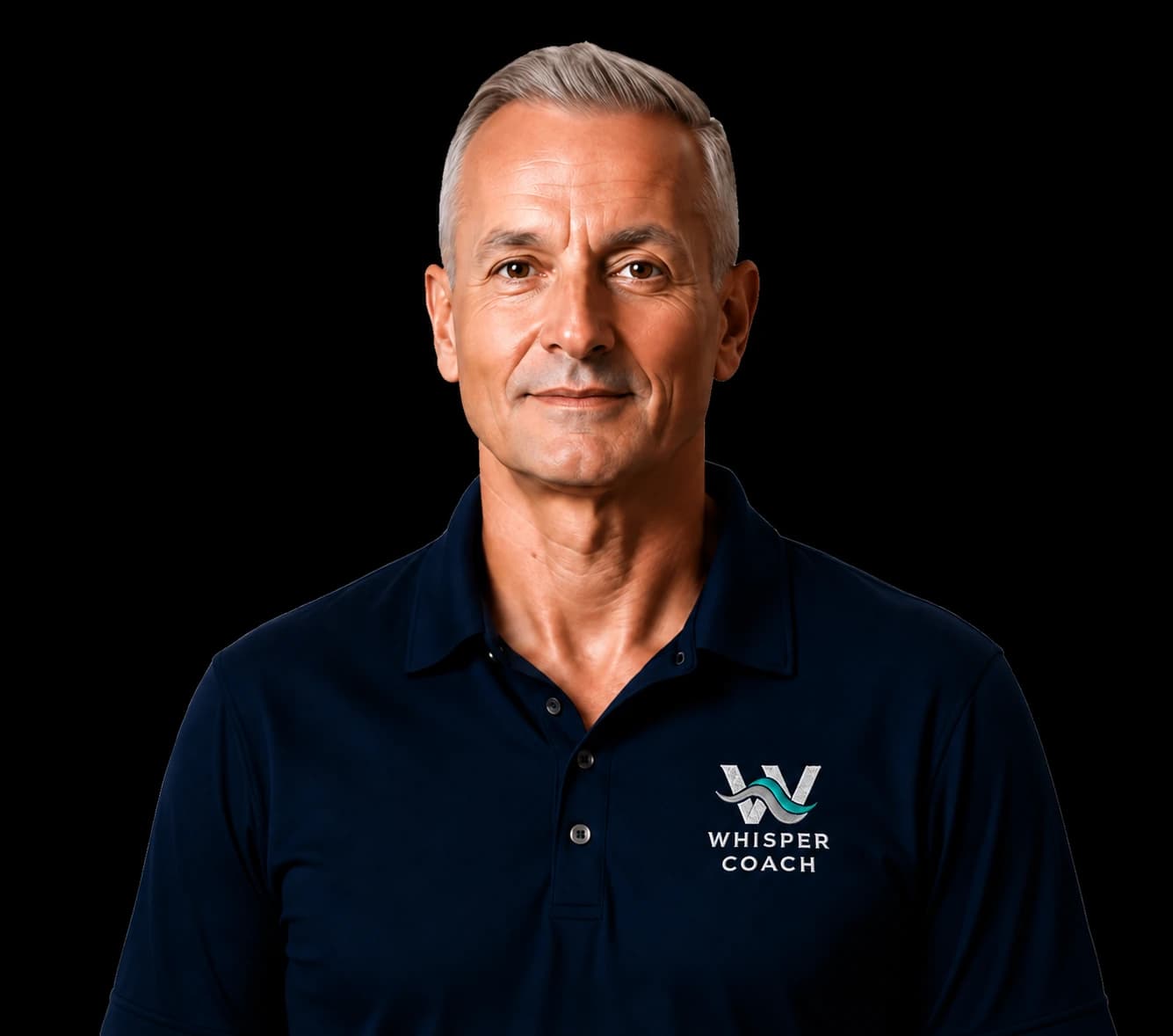 John Haime wearing a Whisper Coach shirt